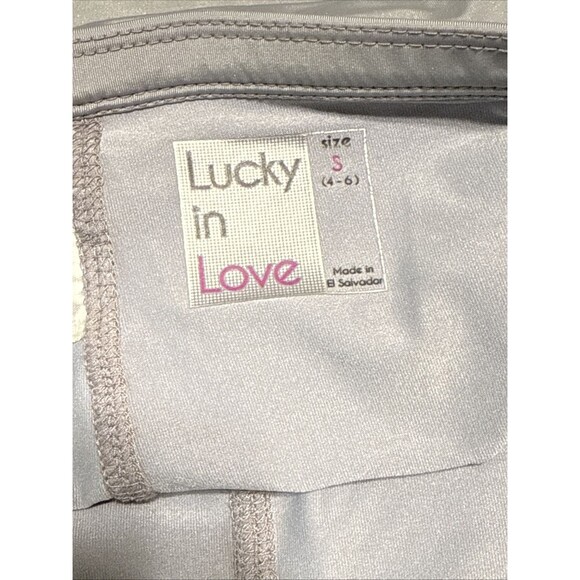 Lucky in Love Instinct Spark Tennis Skirt Skort Size Large 12 Gray Orange Bungee - Picture 4 of 10